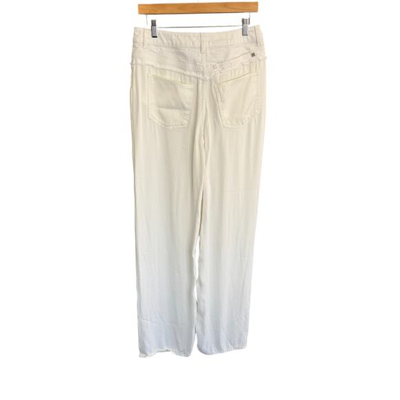 Givenchy Double Fabric Patchwork High-Waisted Trousers Ivory White Size 29 - Picture 5 of 16